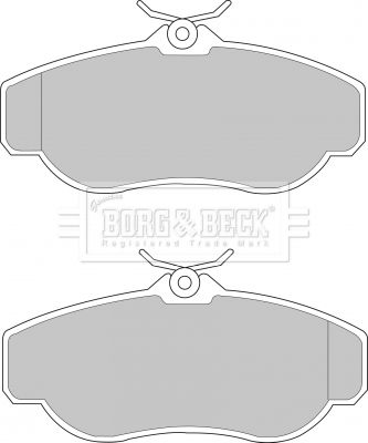BORG & BECK stabdžių trinkelių rinkinys, diskinis stabdys BBP1429